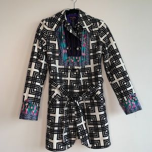 Custo Barcelona Jacket Trench Coat size 36 (XS)